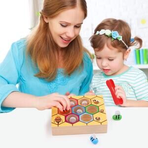 Montessori Wooden Motor Skills Toys Lot of 3 Toddler Sensory Activity Learning
